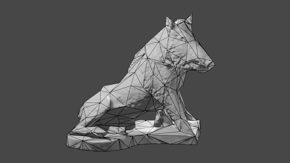 SEATED WILD BOAR (LOW POLY)  preview image 2